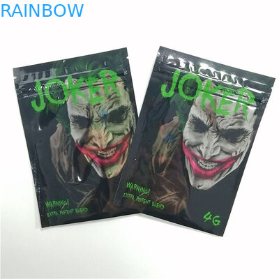 Cmyk 100microns Bitkisel Tütsü Paketleme Torbaları 4g