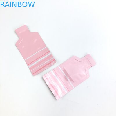 Kuru Meyve Kuruyemiş Ambalaj Torbası İçin Şeffaf Pencereli OEM Özel Pembe Logo Boyutu Açılıp Kapanabilir