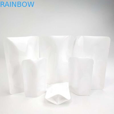 Özel Açılıp Kapanabilir Isı Yalıtımı YOK Fermuar Doypack Yeniden Kapatma Kılıfı Stand Up Kılıfı Çiçek Tohumu Beyaz PE NY Malzeme Ambalaj Çantası