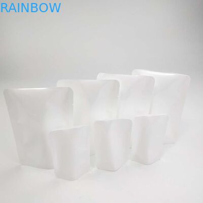 Özel Açılıp Kapanabilir Isı Yalıtımı YOK Fermuar Doypack Yeniden Kapatma Kılıfı Stand Up Kılıfı Çiçek Tohumu Beyaz PE NY Malzeme Ambalaj Çantası