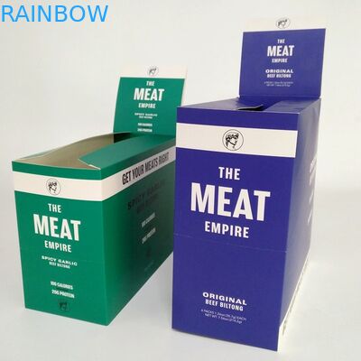 Özel Baskılı Sığır Biltong Koleksiyonu Kağıt Kutusu Kek Çikolata Oluklu Mukavva Teşhir Kutuları