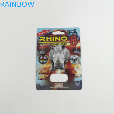 Erkek Geliştirme Hapları 24ct Ekran Kutusu İçin Stok Rhino 99 500K Blister Kart Ambalajı