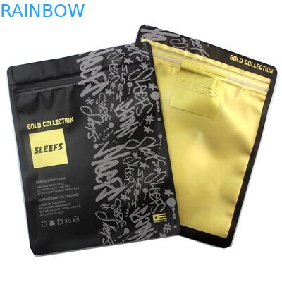 Promosyon Logo Baskı Fermuarlı Tişört Zip kilidi Şeffaf Opp Ambalaj Konfeksiyon Poli Çanta