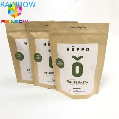 Gravnre Baskı VMPET Gıda Ambalajı Fermuarlı Kağıt Torba