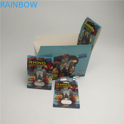 MOPP 350g Kalınlık Blister 3d Kartlar Rhino Erkek Geliştirme Hapı