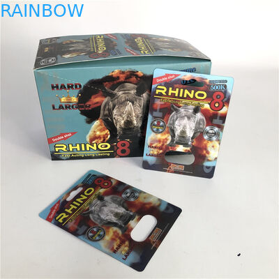 12mm Kapaklı 3D Extreme Rhino 8 500K Blister Ekleme Kartı SGS