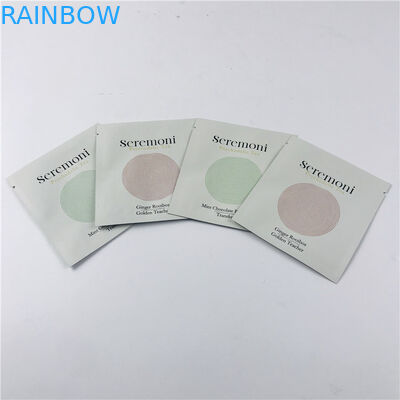 Çay Paketleme için Fermuarlı Küçük Poşetli Özel Baskılı Küçük Üç Taraflı Mühürlü Ambalaj Torbaları