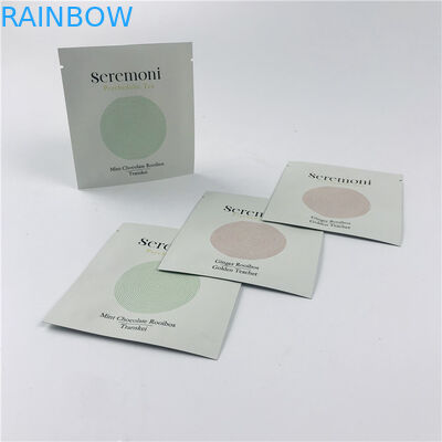 Çay Paketleme için Fermuarlı Küçük Poşetli Özel Baskılı Küçük Üç Taraflı Mühürlü Ambalaj Torbaları