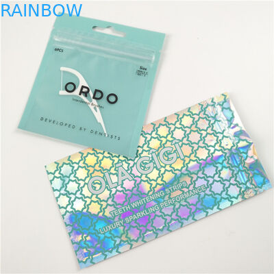 Parlak şeffaf ön diş ipi plastik torbalar alüminyum folyo özelleştirilmiş dijital baskı fermuarlı kilit torba ambalajı