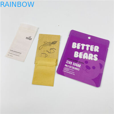 Dijital Baskı MOPP Kilitli Kompostlanabilir Poşet Düz Çanta 23x35cm