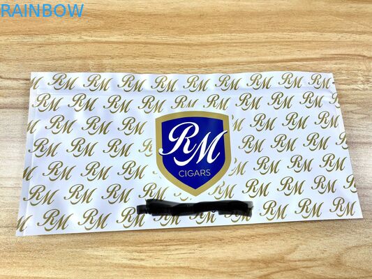 Açılıp kapanabilir Üç tarafı mühür Düz Mylar Torbalar Puro İçinden Bakın Nem Torbaları Plastik Ot Gıda Torbaları Ambalajı