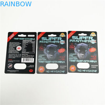 Gravür Baskı 350g Beyaz Tahta 3D Blister Kartı, Yapışkanlı Etiket ile