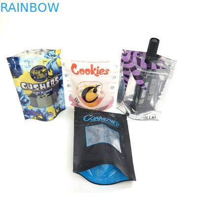 Fermuarlı Buğday Unu Tohumu İçin Özel Logo Bolsa Sac Plastique Stand Up Kılıfı Torbalar Kozmetik Pencere