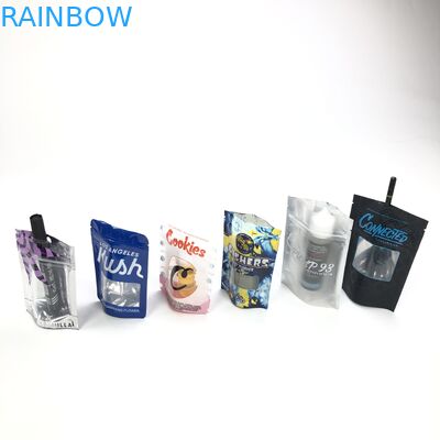 Fermuarlı Buğday Unu Tohumu İçin Özel Logo Bolsa Sac Plastique Stand Up Kılıfı Torbalar Kozmetik Pencere