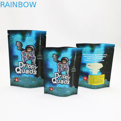 Folyo Fermuar Koku Korumalı CMYK Mylar Ot Paketleme Çantası