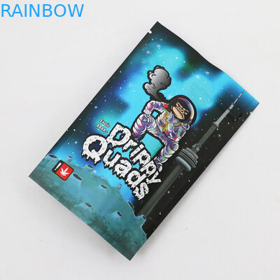 Folyo Fermuar Koku Korumalı CMYK Mylar Ot Paketleme Çantası