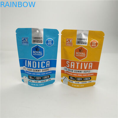 Düşük Moq 3.5g 7g VMPET Alunminum Folyo Mylar Çanta 100micron