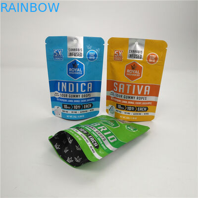 Düşük Moq 3.5g 7g VMPET Alunminum Folyo Mylar Çanta 100micron