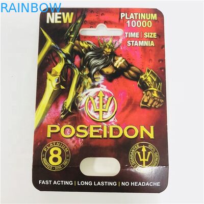 Siyah Beyaz Panter CMYK 8 * 12cm Seks Hapları Hap İçin Kağıt Kartları