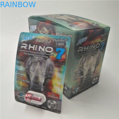 400g Beyaz Tahta Rhino Kapsül Blister Kart Ambalajı