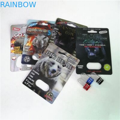 Rhino 99 500K Geliştirme Hapları Ambalaj Kartları İpek Baskı