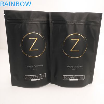 MOPP VMPET SGS Fermuar Yüz Temizleme Bezi İçin Stand Up Kılıfı