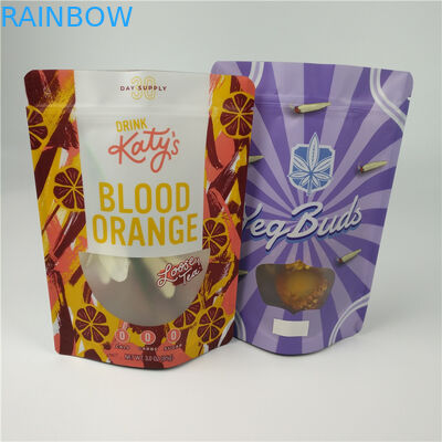 Çık Ziplock Edibles Mylar Ambalaj Torbası Gravür Baskı