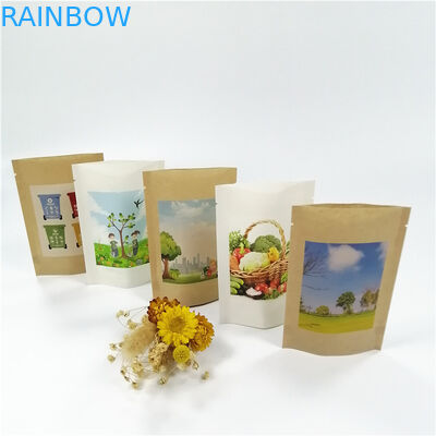 Kraft Kağıt MOPP VMPET Stand Up Kilitli Torbalar 18x26cm