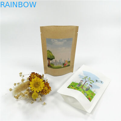 Kraft Kağıt MOPP VMPET Stand Up Kilitli Torbalar 18x26cm