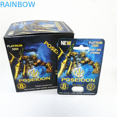 Pussycat Paketi Rhino Kapsül Hapları Blister Kartı UV baskı