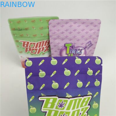 Çocuklara Dayanıklı Dondurulmuş Kurabiyeler folyo yeniden kapatılabilir poşetler Yenilebilir Mylar Kilitli