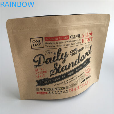 Isı Yalıtımı Kraft Kağıt Çay Kahve Aperatif Torbası Ambalaj Baskılı Nem Geçirmez