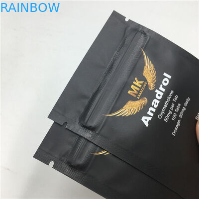 Fermuarlı Mat Atıştırmalık Plastik Torbalar Ambalaj Baskılı Üç Taraflı Mühürlü