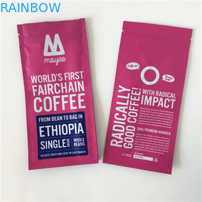 Fermuarlı Kahve Çekirdeği Ambalajı Isı Yalıtımlı Yan Körüklü Koku Korumalı