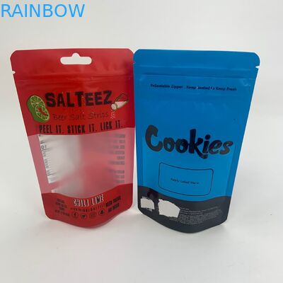 Küçük Kurabiye Yenilebilir Sakızlı Fermuar Pencereli Torbalar ayağa kalkıyor