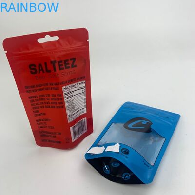 Küçük Kurabiye Yenilebilir Sakızlı Fermuar Pencereli Torbalar ayağa kalkıyor