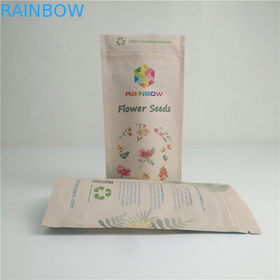 Gıda Kraft Kompostlanabilir Isı Yalıtımlı Torbalar Çevre Dostu Dijital Baskı Özel Logo Paketleme