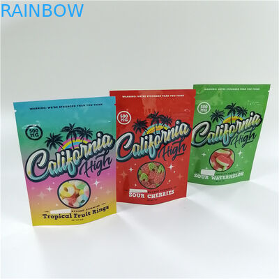 CBD Çiçek Otları Kilitli Üç Taraflı Conta Kılıfı Özelleştirilmiş Baskılı Lamine