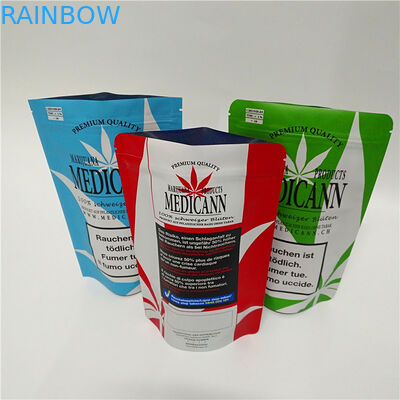 CBD Çiçek Otları Kilitli Üç Taraflı Conta Kılıfı Özelleştirilmiş Baskılı Lamine