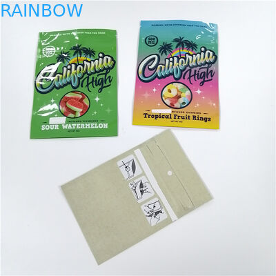 Gıda Ambalajı İçin 3.5g 1oz Koku Korumalı Yenilebilir Kurabiye Özel Plastik Torbalar