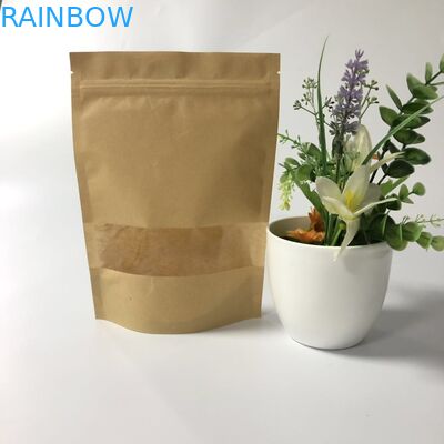 Gıda Saklama Sızdırmazlık Kraft Kilitli Stand Up Kılıfı Özel Logo