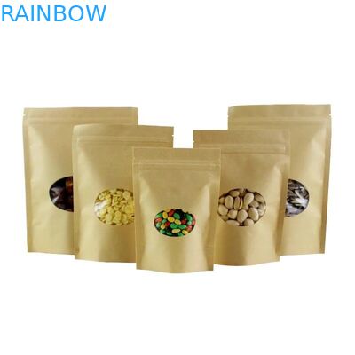 Gıda Saklama Sızdırmazlık Kraft Kilitli Stand Up Kılıfı Özel Logo