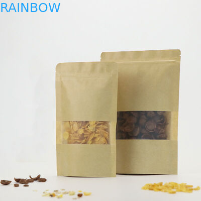 Gıda Saklama Sızdırmazlık Kraft Kilitli Stand Up Kılıfı Özel Logo