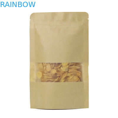 Gıda Saklama Sızdırmazlık Kraft Kilitli Stand Up Kılıfı Özel Logo