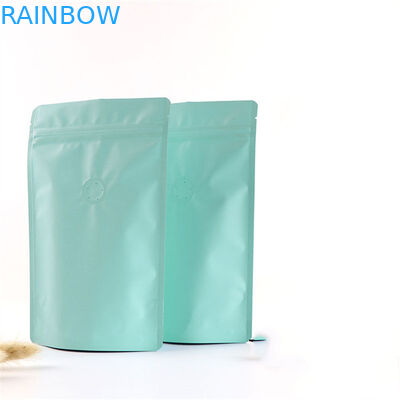 Gravür Baskı Mat Kaplama Alüminyum Folyo Fermuarlı Kahve Torbaları Valfli