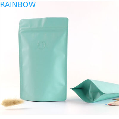 Gravür Baskı Mat Kaplama Alüminyum Folyo Fermuarlı Kahve Torbaları Valfli