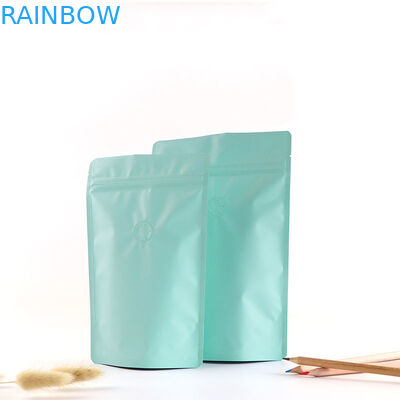 Gravür Baskı Mat Kaplama Alüminyum Folyo Fermuarlı Kahve Torbaları Valfli