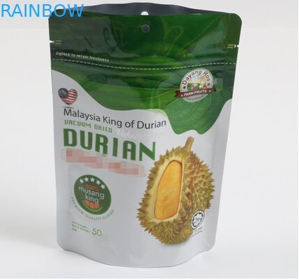 Açılıp kapanabilir 120 Mic Stand Up Fermuarlı Gıda Paketleme Kılıfı