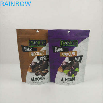 Çikolata Barı İçin Gıda Sınıfı Fermuar Plastik Özel Baskılı Stand Up Torbalar