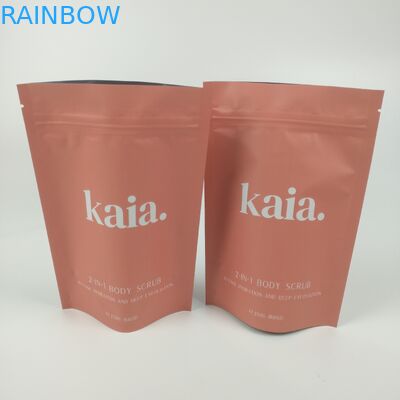 Kozmetik Plastik Stand Up Fermuar Bariyer Çantası Mat Yeniden Kapatılabilir Bitmiş